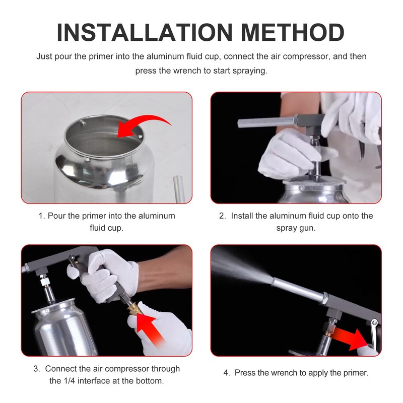 Air Undercoating Spray Gun with Suction Feed Cup