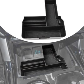 TACOBRO Center Console Tray Compatible with Ford Explorer 2020 2021 2022 2023 2024 Accessories,Compartment Insert Organizer Secondary Storage Box ABS Material (Not Fit 2025)