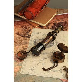 Vintage Ship Brass 16 INCH. Telescope Marine Sailor Watching and Trekking Royal Navy Device Maritime Designer Nautical Replica