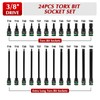 EMENTOL 24PCS 3/8" Drive Impact Torx Bit Socket Set, Extra