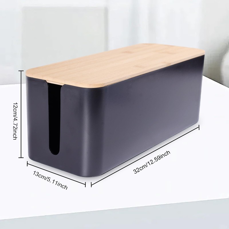 QOEOTUY Cable Box Cable Organiser Storage: Cable Management Box with