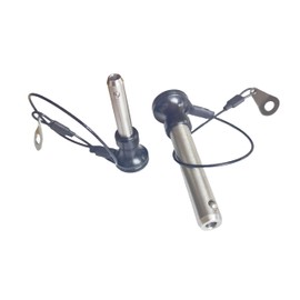 Stainless Steel Handle Ball Lock pin, Multimedia Audio Button Quick Latch Safety pin, Quick-Release pin with Lanyard (Dia:3/8in(9.5mm)-1PC, Clamping Length:1-3/4in(45mm))