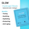 GLOW Hydrogel Face Mask, Hyaluronic Acid and Collagen, Hydrating and