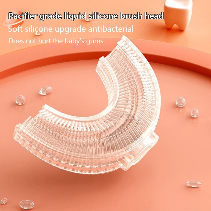 Kids U Shaped Electric Toothbrush Food Grade Silicone USB Charging
