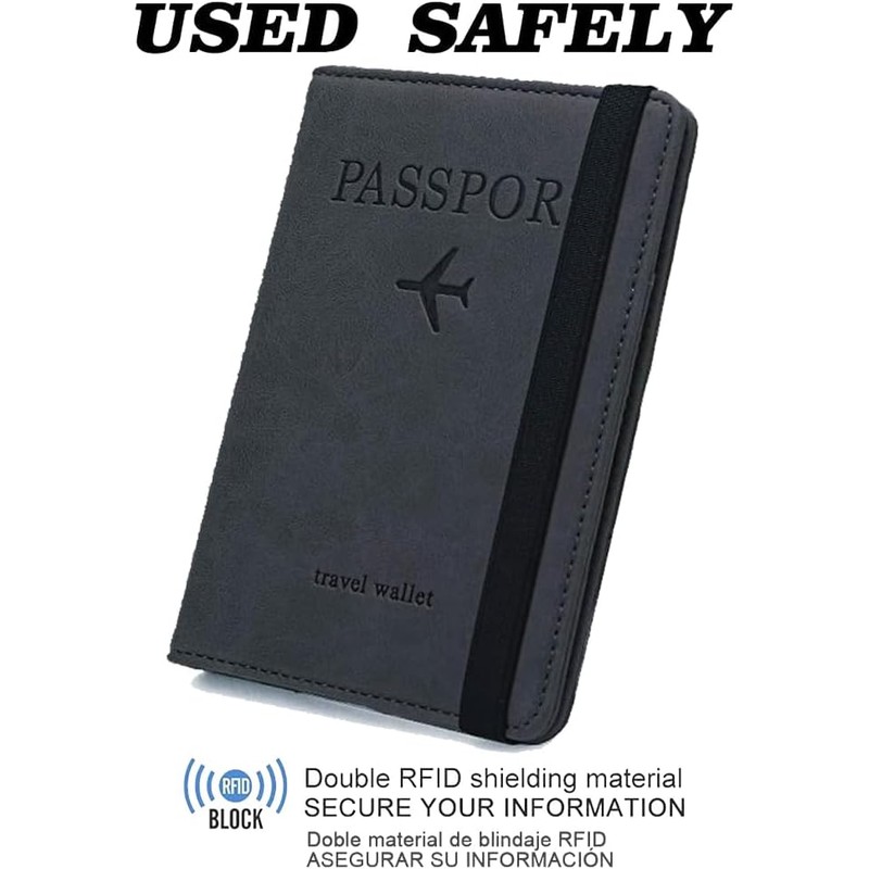 Lumbor37 Caja de Pasaporte RFID Billetera Caja de Tarjeta de