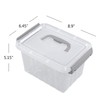 Farmoon 3.5 Quart Clear Storage Bin, Small Plastic Stackable Box/Cotainer