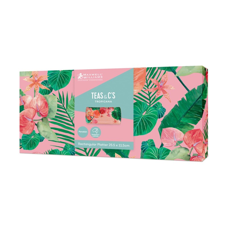 Maxwell & Williams Teas & C's Tropicana Rectangular Platter 25.5x11.5cm