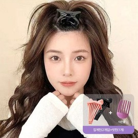 FANSYLI 1+1 Volume Up Portable Super Strong Hair Bangs Root Fixing Volume Clamp Pin Crown Hairpin Volume Pincher 2602JLL489, 1 Set, Black + Pink [2P] + Comb Pin [1 Piece] / FANSYLI 1+1 볼륨업 휴대용 초강력 헤어 앞머리 뿌리 고정 볼륨 집게핀 정수리 헤어핀 볼륨핀처 2602JLL489, 1세트, 블랙+핑크[2P]+빗핀[1개]