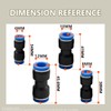 Bwintech 40 Pcs Straight Push in Connect Pneumatic Fitting Kit,2