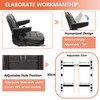 Universal Fold Down Forklift Seat with Adjustable Angle Back,Armrest And