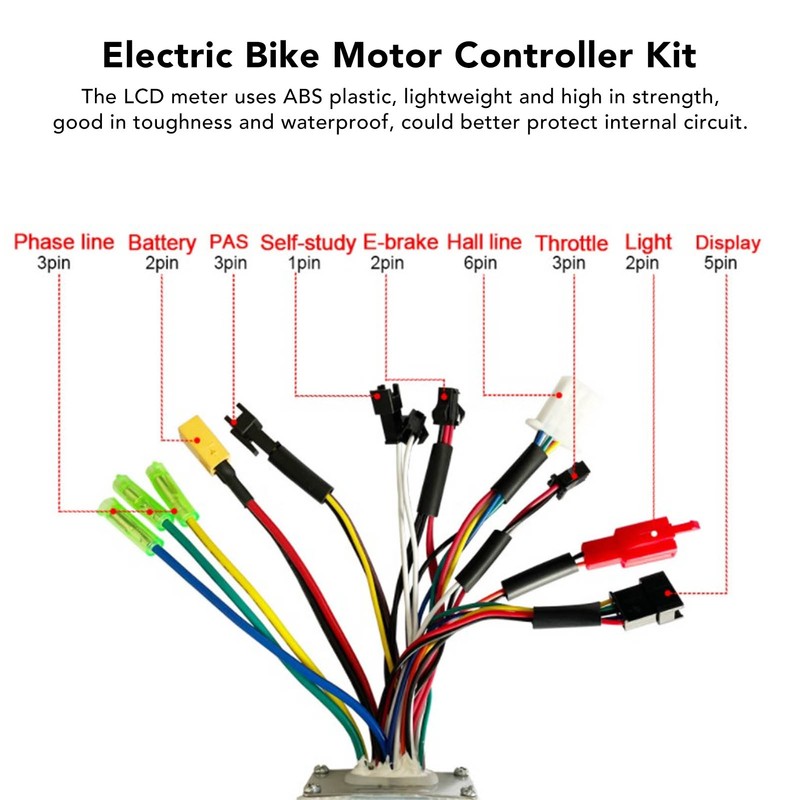 Electric Bike Motor Controller Kit 3 Mode Sine Wave 6