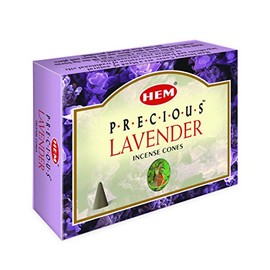 Hem Precious Lavender Incense Cones - Pack of 12 - 120 Count - Hem Incense of India