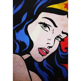 KUSTOM ART Wonder Woman Comics Series Picture Print on Wood 30 x 21 cm