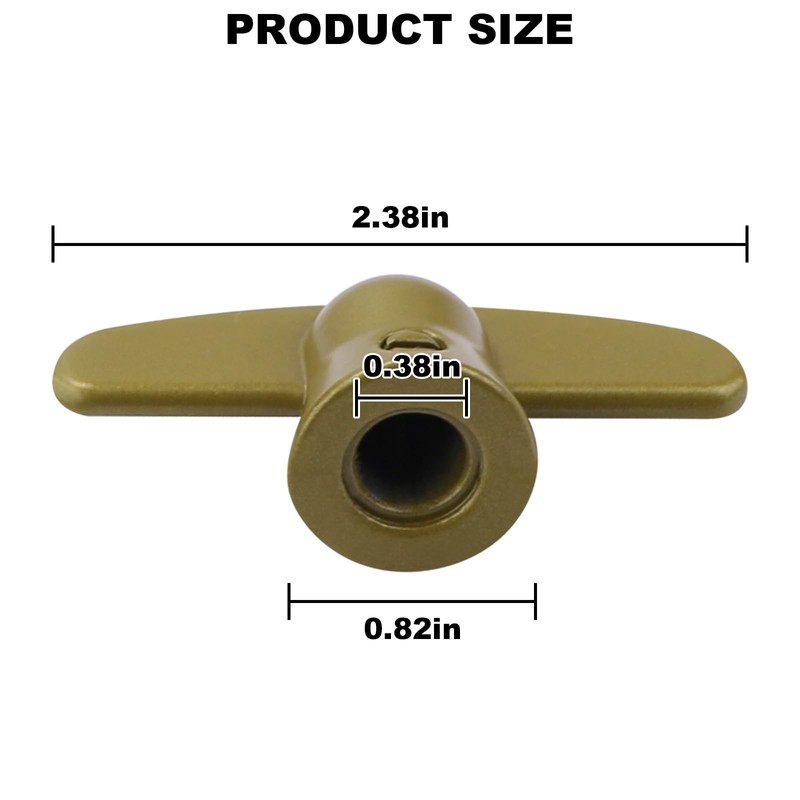 3/8" Tee Handle Casement Operator,T-Crank Window Handle,Replacement Pella Casement Window