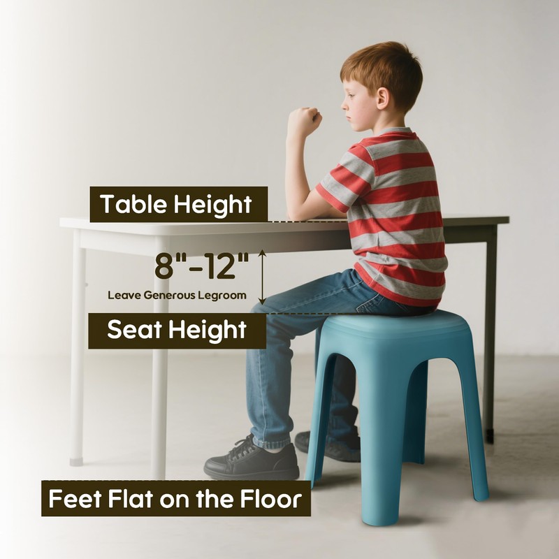 Anywish 6 Pack Stackable Classroom Stools 18 Inch Nesting Plastic