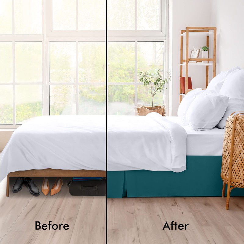 Utopia Bedding Base Valance Sheet Double- Soft Brushed Polyester-Microfibre -