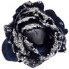 BWG Clip On Midnight/Navy Blue Rose Flower Christmas Tree Decorations