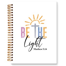 DSHFG Christian Journals for Women, Matthew 5:14 Be the Light Christian Bible Notebooks for Note Taking, Scripture Prayer Religious Journal for Women, Bible Journaling Spiral Notebook 5.5x8.3