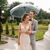 Aodaer 15 Pieces Clear Wedding Bubble Umbrellas 40 Inch Foldable