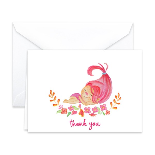 Paper Frenzy Troll Themed Thank You Note Cards and Envelopes 24 Pack