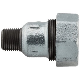 Kakudai 649-846-13W Steel Pipe Fittings, 3-Pipe Joint Male Adapter, White