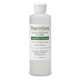 Vegetable Glycerine/Glycerin 8 oz. USP Food Grade Kosher - Great for Skin, Hair, Face, Body, Crafts and DIY Soap Making.