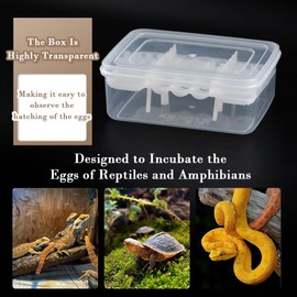 2 Pack Reptile Breeding Box 16 Grids Egg Hatching Incubator for Hatching Egg, Snake, Lizards, Turtle, Lions Mane, Gecko Without Thermometer (White)