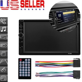 7" HD Touchscreen Car MP5 Stereo FM Radio USB AUX Mirror Link Backup Camera