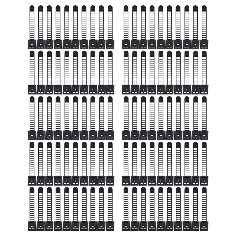 100Pcs Adhesive Cable Management Clips Adjustable Nylon Strap Ties Wire