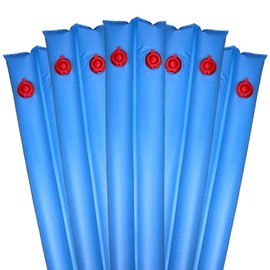 Pool Mate 10 ft. 5-Pack Deluxe Blue Double Chamber Pool Water Bags, .42 MM Thick Vinyl, Cover Weights, Water Tubes