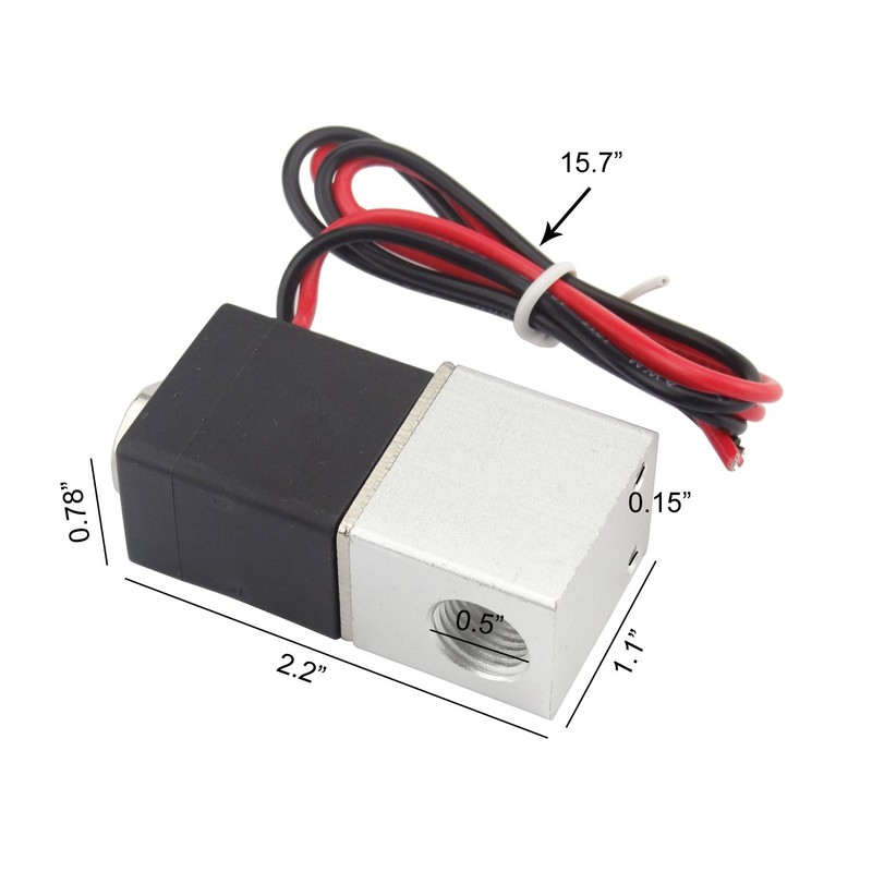Plum Garden 1/4inch DC 12V 2 Way Normally Closed Electric