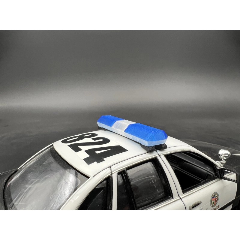 Non-operating Lightbar 1/24 25 Scale Clear Blue Code 3 MX7000