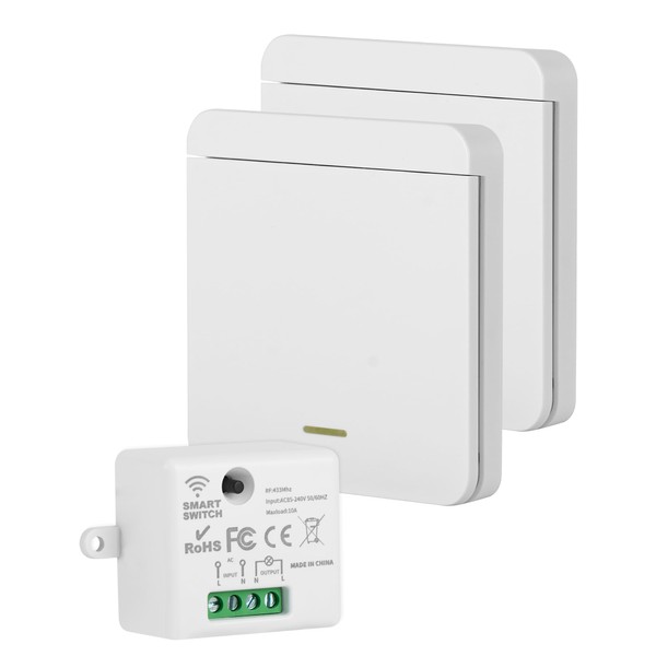 2 Wireless Switch Light LAOYE Wireless Light Switch Set Wireless