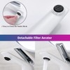 TOCALOCA White and Polished Chrome Bathroom Sink Faucet Single Handle
