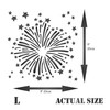 Fireworks Stencil - 21.5 x 21.5 cm (L) - Reusable