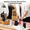 8 Pcs Black & White Sewing Thread, 40S/2 3000 Yard
