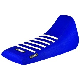 Yamaha 1988 - 2006 Yamaha Blaster seat cover Gripper Blue / White  Ribs Enjoy Mfg #178