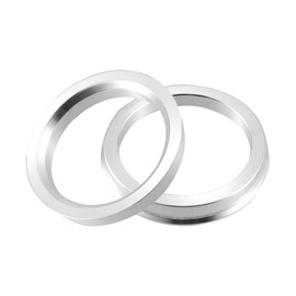 ACROPIX 57.1mm to 63.4mm Universal Car Hub Centric Rings Silver Tone - Pack of 2