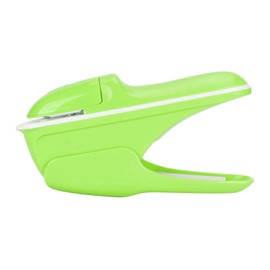 ABS No Staple Stapling Machine Book Paper StaplE Free Stapler Binding Hand Tool(Green)