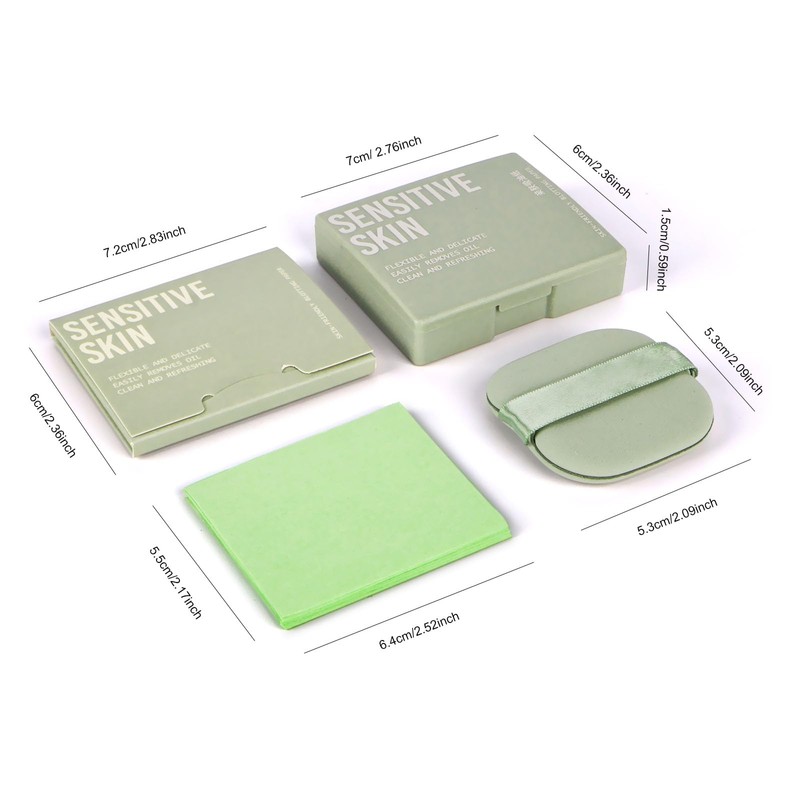 KYDA 200 Sheets Face Oil Blotting Paper, Included Refills, Mirror