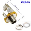 RUNCCI-YUN 6,35mm 1/4 Inch Female Guitar Input Jack,6,35mm TS Mono