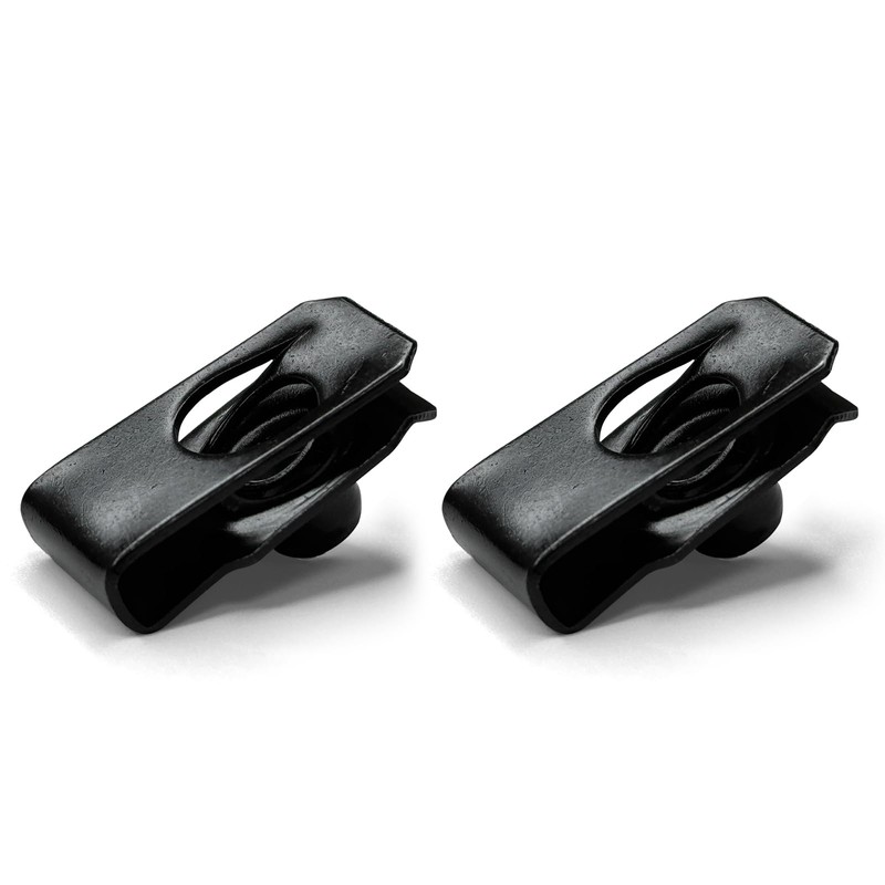 M6 Black U-Style Clip-On Nut, U-Type Carbon Steel Regular Extruded