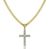 TOPGRILLZ Cross Necklace for Men Gold Necklace for Women Gold