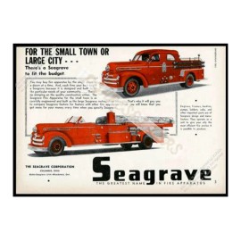 Seagrave Fire Truck Apparatus Vintage Brochure Ad Reproduction Print 8.5x11"