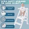 Foldable Toddler Tower, 3 Adjustable Height Toddler Standing Tower, Wooden