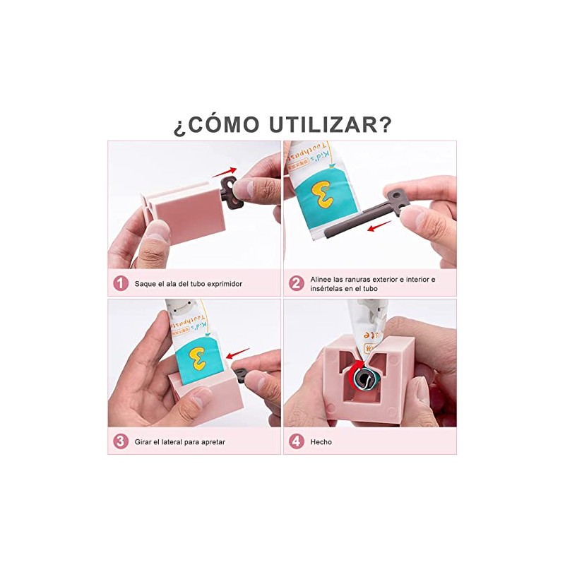 Bebeay Exprimidor De Pasta De Dientes Multifuncional, 4 Pack Dispensador