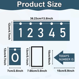 QOUBAI Number Line for Classroom Wall (-20 to +120) Slate Blue Numbers Bulletin Board for Students Math Learning Slate Blue Bulletin Border Decor Number Line Boarder Strips for Home School