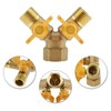 kesoto 1 Pc Brass Two Way Natural Gas Pipe Splitter