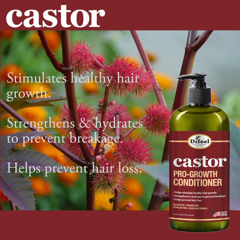 Difeel Pro-Growth with Castor Oil 4-PC Ultimate Hair Care Set