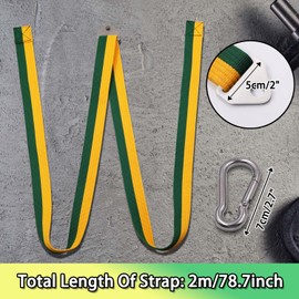 Arm Wrestling Pronation Belt Strap- 79" Durable Non-Slip Strap with Stainless Steel Triangle Buckle for Pronation and Back Pressure Forearm Strength Training